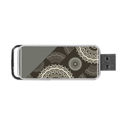 Abstract Mandala Background Pattern Portable Usb Flash (one Side) by Simbadda