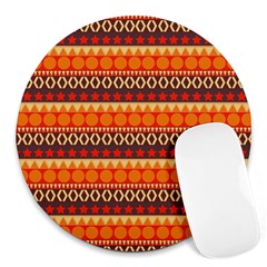 Abstract Lines Seamless Pattern Round Mousepads by Simbadda