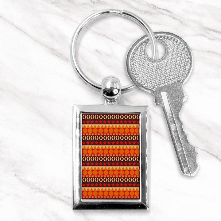 Abstract Lines Seamless Pattern Key Chains (Rectangle) 