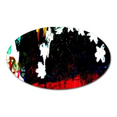 Grunge Abstract In Dark Oval Magnet by Simbadda