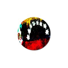 Grunge Abstract In Dark Golf Ball Marker by Simbadda