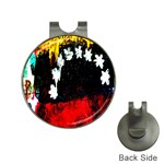 Grunge Abstract In Dark Hat Clips with Golf Markers Front