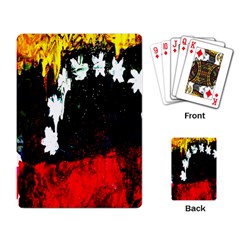 Grunge Abstract In Dark Playing Card by Simbadda