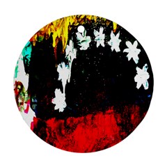 Grunge Abstract In Dark Round Ornament (two Sides) by Simbadda