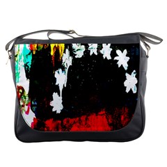 Grunge Abstract In Dark Messenger Bags by Simbadda