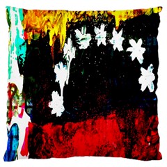 Grunge Abstract In Dark Large Flano Cushion Case (two Sides) by Simbadda