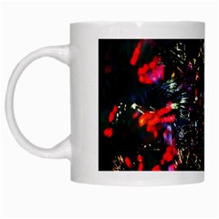 Lit Christmas Trees Prelit Creating A Colorful Pattern White Mugs by Simbadda