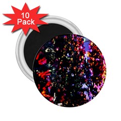 Lit Christmas Trees Prelit Creating A Colorful Pattern 2.25  Magnets (10 pack) 