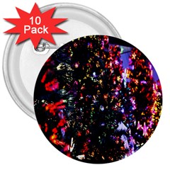 Lit Christmas Trees Prelit Creating A Colorful Pattern 3  Buttons (10 pack) 