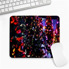 Lit Christmas Trees Prelit Creating A Colorful Pattern Large Mousepads by Simbadda