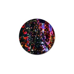 Lit Christmas Trees Prelit Creating A Colorful Pattern Golf Ball Marker