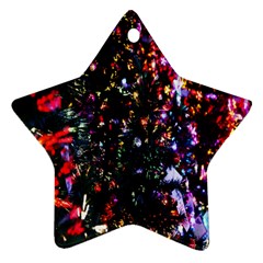 Lit Christmas Trees Prelit Creating A Colorful Pattern Star Ornament (Two Sides)