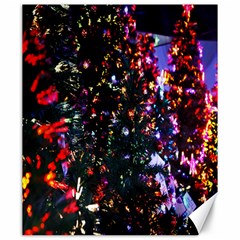 Lit Christmas Trees Prelit Creating A Colorful Pattern Canvas 20  x 24  