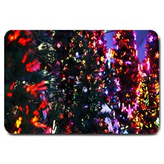 Lit Christmas Trees Prelit Creating A Colorful Pattern Large Doormat 