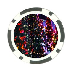 Lit Christmas Trees Prelit Creating A Colorful Pattern Poker Chip Card Guard