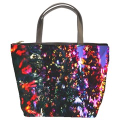 Lit Christmas Trees Prelit Creating A Colorful Pattern Bucket Bags by Simbadda