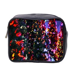 Lit Christmas Trees Prelit Creating A Colorful Pattern Mini Toiletries Bag 2-Side