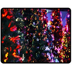 Lit Christmas Trees Prelit Creating A Colorful Pattern Fleece Blanket (Medium) 