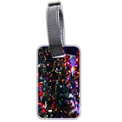 Lit Christmas Trees Prelit Creating A Colorful Pattern Luggage Tags (Two Sides)