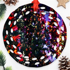 Lit Christmas Trees Prelit Creating A Colorful Pattern Ornament (Round Filigree)