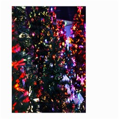 Lit Christmas Trees Prelit Creating A Colorful Pattern Small Garden Flag (Two Sides)