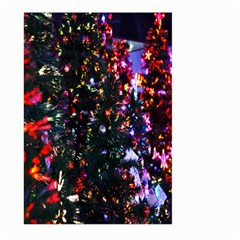 Lit Christmas Trees Prelit Creating A Colorful Pattern Large Garden Flag (Two Sides)