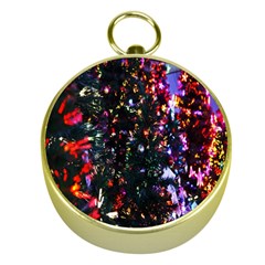 Lit Christmas Trees Prelit Creating A Colorful Pattern Gold Compasses