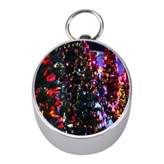 Lit Christmas Trees Prelit Creating A Colorful Pattern Mini Silver Compasses