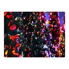 Lit Christmas Trees Prelit Creating A Colorful Pattern Double Sided Flano Blanket (Mini) 