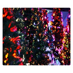 Lit Christmas Trees Prelit Creating A Colorful Pattern Double Sided Flano Blanket (Small) 