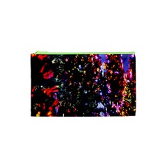 Lit Christmas Trees Prelit Creating A Colorful Pattern Cosmetic Bag (xs) by Simbadda