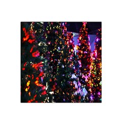 Lit Christmas Trees Prelit Creating A Colorful Pattern Satin Bandana Scarf