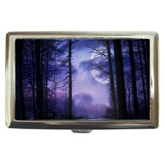 Moonlit A Forest At Night With A Full Moon Cigarette Money Cases by Simbadda