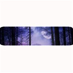 Moonlit A Forest At Night With A Full Moon Large Bar Mats 32 x8.5  Bar Mat