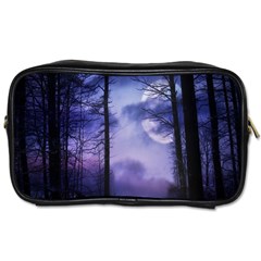 Moonlit A Forest At Night With A Full Moon Toiletries Bags by Simbadda