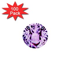 Fractal Wire White Tiger 1  Mini Magnets (100 Pack)  by Simbadda