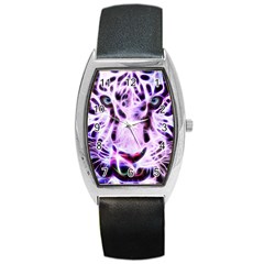 Fractal Wire White Tiger Barrel Style Metal Watch by Simbadda