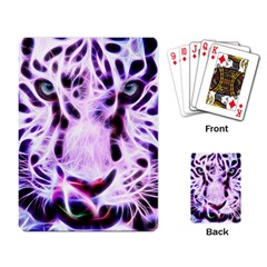 Fractal Wire White Tiger Playing Card by Simbadda