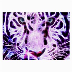 Fractal Wire White Tiger Large Glasses Cloth (2-side) by Simbadda