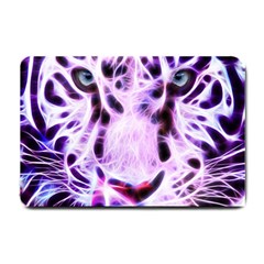 Fractal Wire White Tiger Small Doormat  by Simbadda