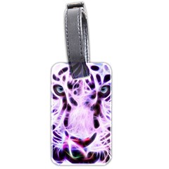 Fractal Wire White Tiger Luggage Tags (two Sides) by Simbadda