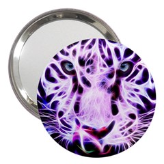 Fractal Wire White Tiger 3  Handbag Mirrors by Simbadda