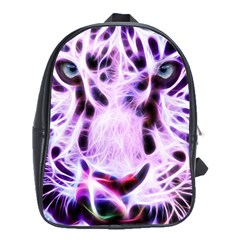 Fractal Wire White Tiger School Bags (xl)  by Simbadda