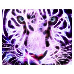 Fractal Wire White Tiger Double Sided Flano Blanket (medium)  by Simbadda