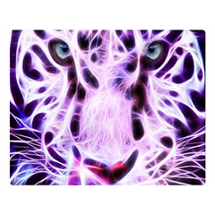 Fractal Wire White Tiger Double Sided Flano Blanket (large)  by Simbadda