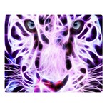 Fractal Wire White Tiger Double Sided Flano Blanket (Large)  80 x60  Blanket Front