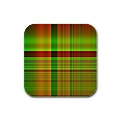 Multicoloured Background Pattern Rubber Square Coaster (4 Pack)  by Simbadda