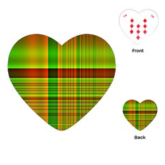 Multicoloured Background Pattern Playing Cards (heart)  by Simbadda