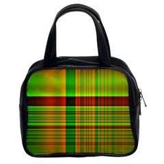 Multicoloured Background Pattern Classic Handbags (2 Sides) by Simbadda