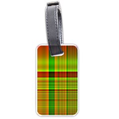 Multicoloured Background Pattern Luggage Tags (one Side)  by Simbadda